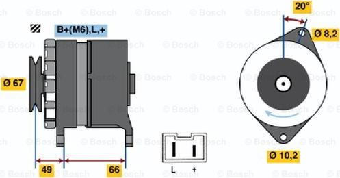 BOSCH 0 986 036 911 - Генератор vvparts.bg