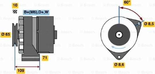 BOSCH 0 986 036 490 - Генератор vvparts.bg