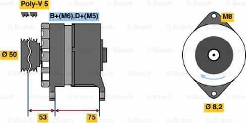 BOSCH 0 986 036 540 - Генератор vvparts.bg