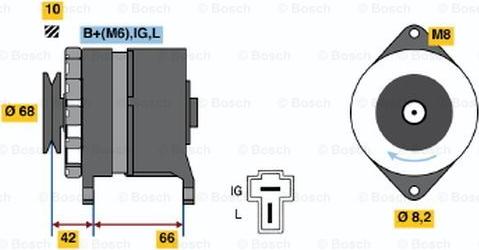 BOSCH 0 986 036 501 - Генератор vvparts.bg