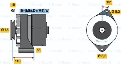 BOSCH 0 986 036 510 - Генератор vvparts.bg