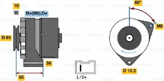 BOSCH 0 986 036 891 - Генератор vvparts.bg