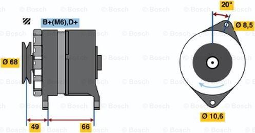 BOSCH 0 986 036 841 - Генератор vvparts.bg