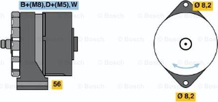 BOSCH 0 986 036 800 - Генератор vvparts.bg