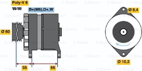 BOSCH 0 986 036 880 - Генератор vvparts.bg