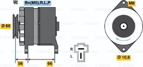 BOSCH 0 986 036 341 - Генератор vvparts.bg