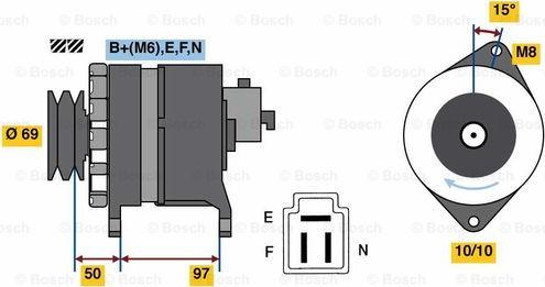 BOSCH 0 986 036 311 - Генератор vvparts.bg