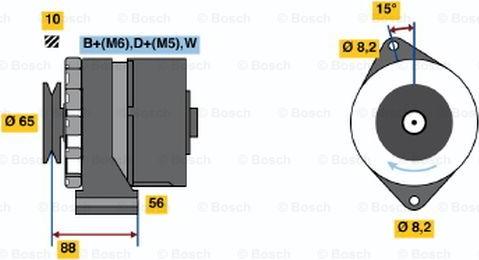 BOSCH 0 986 036 250 - Генератор vvparts.bg