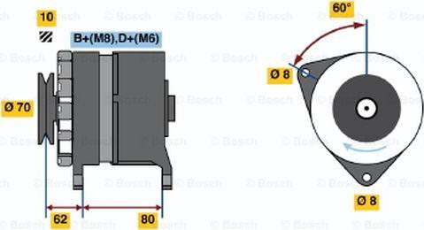 BOSCH 0 986 036 770 - Генератор vvparts.bg