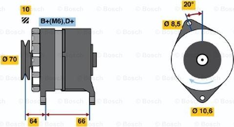 BOSCH 0 986 030 990 - Генератор vvparts.bg