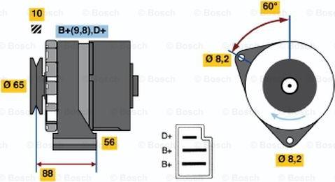 BOSCH 0 986 030 580 - Генератор vvparts.bg