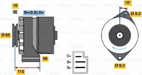 BOSCH 0 986 030 610 - Генератор vvparts.bg