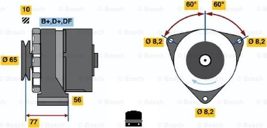 BOSCH 0 986 030 170 - Генератор vvparts.bg