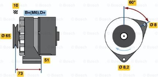 BOSCH 0 986 030 700 - Генератор vvparts.bg