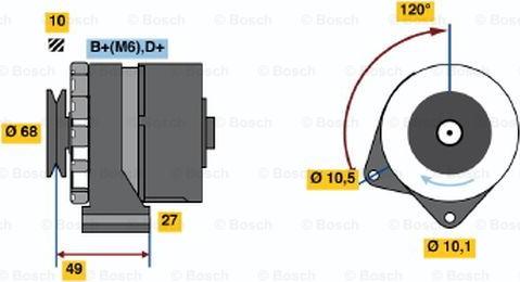 BOSCH 0 986 031 460 - Генератор vvparts.bg