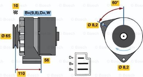 BOSCH 0 986 031 480 - Генератор vvparts.bg