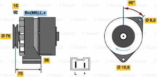 BOSCH 0 986 031 670 - Генератор vvparts.bg