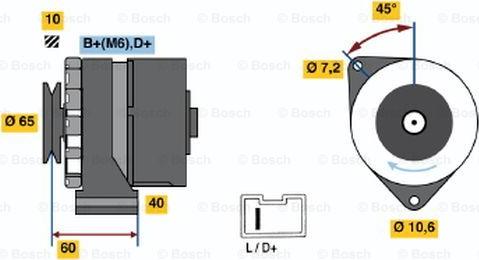 BOSCH 0 986 031 000 - Генератор vvparts.bg