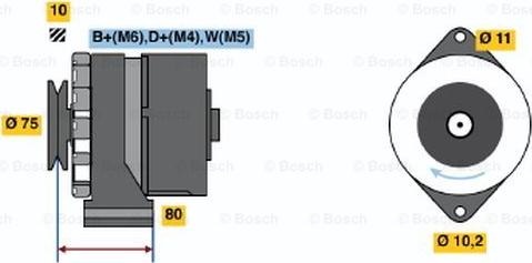 BOSCH 0 986 031 370 - Генератор vvparts.bg