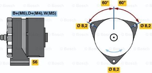 BOSCH 0 986 031 260 - Генератор vvparts.bg