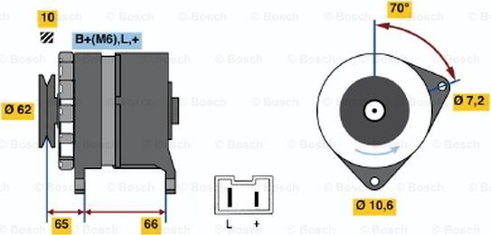 BOSCH 0 986 031 711 - Генератор vvparts.bg