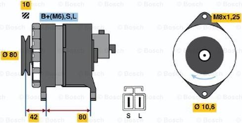 BOSCH 0 986 038 930 - Генератор vvparts.bg