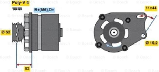 BOSCH 0 986 038 621 - Генератор vvparts.bg