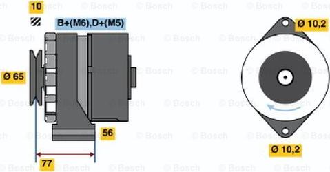 BOSCH 0 986 038 190 - Генератор vvparts.bg