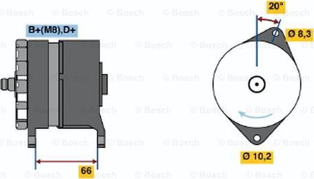 BOSCH 0 986 038 351 - Генератор vvparts.bg