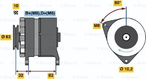 BOSCH 0 986 038 300 - Генератор vvparts.bg