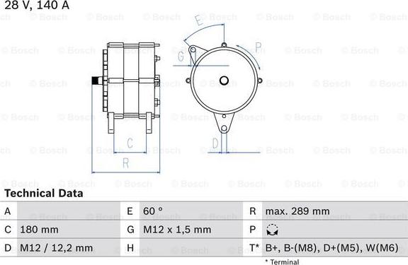 BOSCH 0 986 038 290 - Генератор vvparts.bg