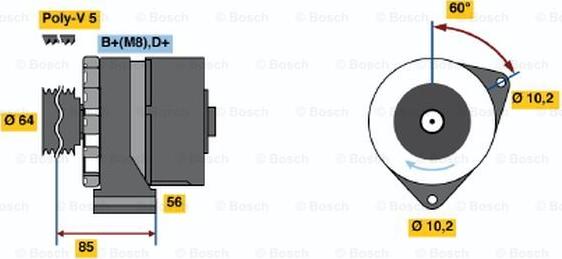 BOSCH 0 986 033 900 - Генератор vvparts.bg