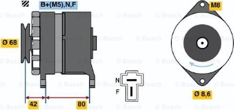 BOSCH 0 986 033 481 - Генератор vvparts.bg