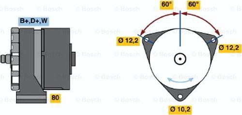 BOSCH 0 986 033 570 - Генератор vvparts.bg