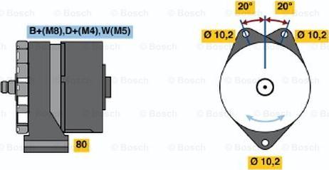 BOSCH 0 986 033 100 - Генератор vvparts.bg