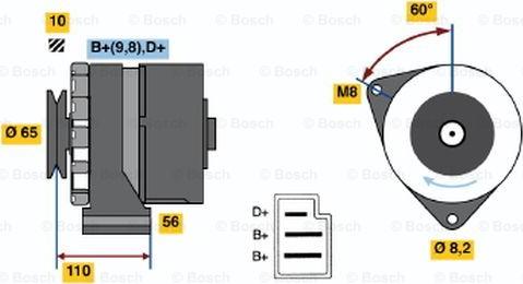 BOSCH 0 986 033 180 - Генератор vvparts.bg