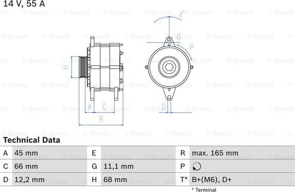 BOSCH 0 986 033 890 - Генератор vvparts.bg