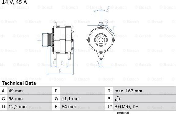 BOSCH 0 986 033 880 - Генератор vvparts.bg