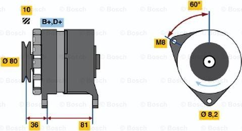 BOSCH 0 986 033 310 - Генератор vvparts.bg