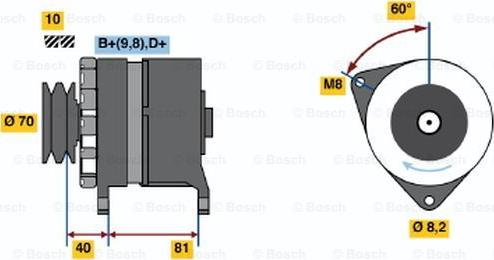 BOSCH 0 986 033 240 - Генератор vvparts.bg