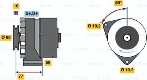 BOSCH 0 986 033 710 - Генератор vvparts.bg