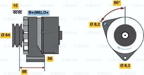 BOSCH 0 986 032 930 - Генератор vvparts.bg