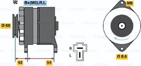 BOSCH 0 986 032 611 - Генератор vvparts.bg