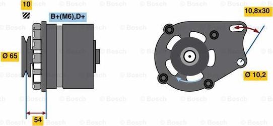 BOSCH 0 986 032 340 - Генератор vvparts.bg