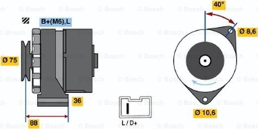 BOSCH 0 986 032 301 - Генератор vvparts.bg