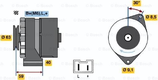 BOSCH 0 986 032 261 - Генератор vvparts.bg