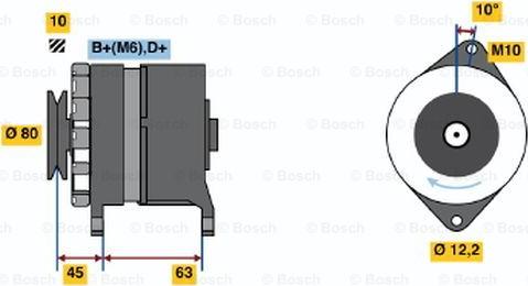 BOSCH 0 986 032 780 - Генератор vvparts.bg