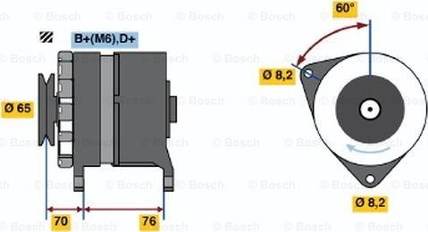 BOSCH 0 986 037 460 - Генератор vvparts.bg