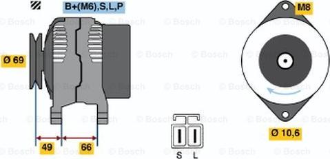 BOSCH 0 986 037 691 - Генератор vvparts.bg