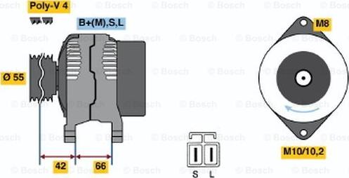 BOSCH 0 986 037 651 - Генератор vvparts.bg